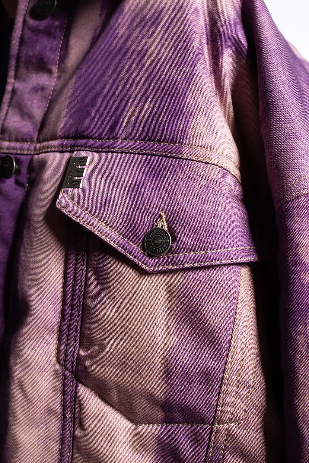 Diesel Oversize jacket | IetpShops | pocket detail suede biker